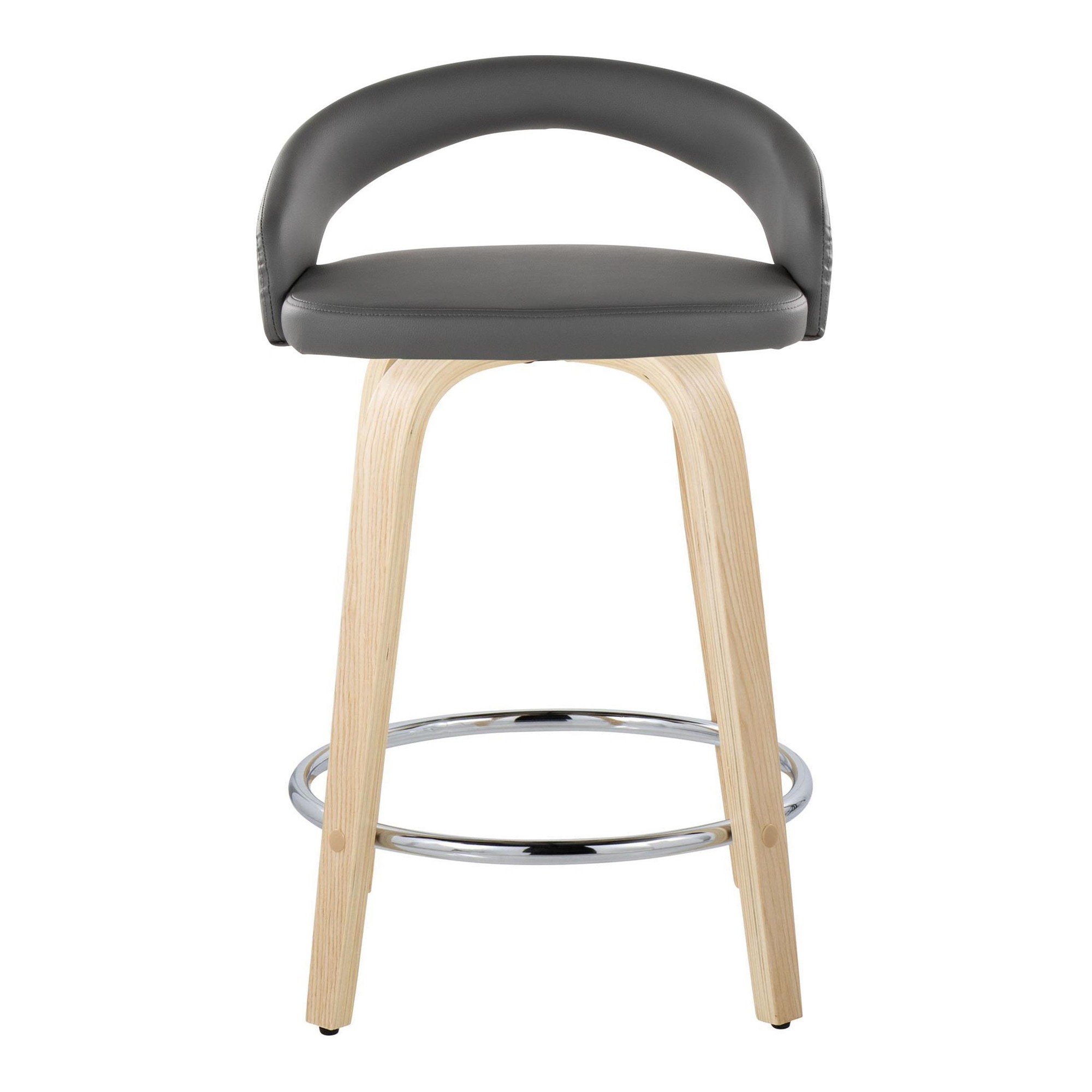 Grotto 24-Inch Grey Contemporary Swivel Counter Stool (Set of 2) 8 Grotto 24-Inch Grey Contemporary Swivel Counter Stool (Set of 2) - Image 8