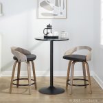 Grotto 24-Inch Light Grey Contemporary Swivel Counter Stool (Set of 2) 15 Grotto 24-Inch Light Grey Contemporary Swivel Counter Stool (Set of 2)