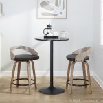 Grotto 24-Inch Light Grey Contemporary Swivel Counter Stool (Set of 2) 16 Grotto 24-Inch Light Grey Contemporary Swivel Counter Stool (Set of 2)