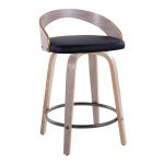 Grotto 24-Inch Light Grey Contemporary Swivel Counter Stool (Set of 2) 18 Grotto 24-Inch Light Grey Contemporary Swivel Counter Stool (Set of 2)