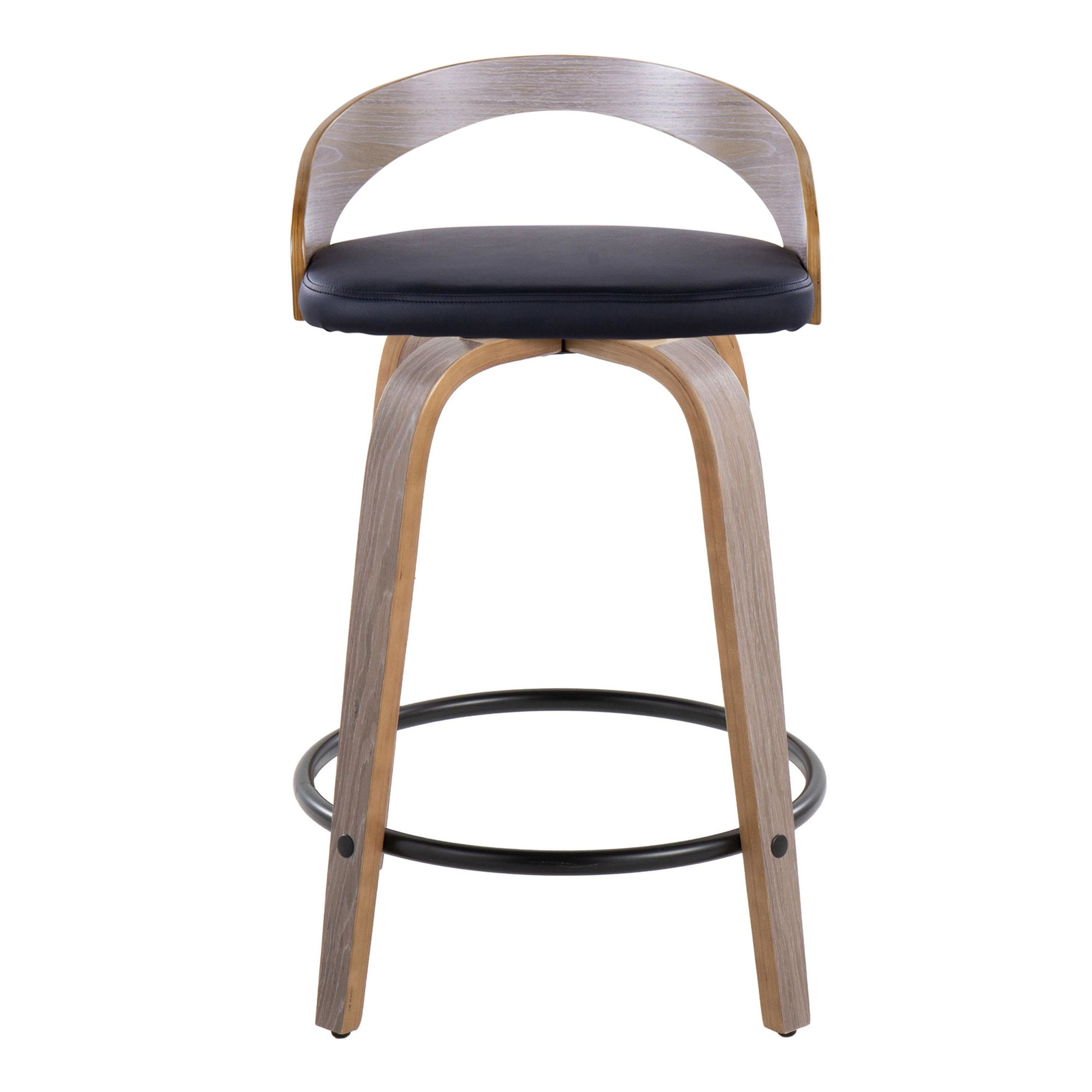 Grotto 24-Inch Light Grey Contemporary Swivel Counter Stool (Set of 2) 10 Grotto 24-Inch Light Grey Contemporary Swivel Counter Stool (Set of 2) - Image 10