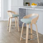 Grotto 24 Light Green Contemporary Swivel Counter Stools (Set of 2) 14 Grotto 24 Light Green Contemporary Swivel Counter Stools (Set of 2)