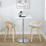 Grotto 24 Light Green Contemporary Swivel Counter Stools (Set of 2) 16 Grotto 24 Light Green Contemporary Swivel Counter Stools (Set of 2)