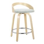 Grotto 24 Light Green Contemporary Swivel Counter Stools (Set of 2) 18 Grotto 24 Light Green Contemporary Swivel Counter Stools (Set of 2)