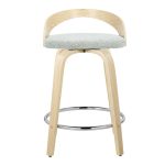 Grotto 24 Light Green Contemporary Swivel Counter Stools (Set of 2) 22 Grotto 24 Light Green Contemporary Swivel Counter Stools (Set of 2)