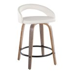 Grotto 24 Light Grey Contemporary Swivel Counter Stools (Set of 2) 10 Grotto 24 Light Grey Contemporary Swivel Counter Stools (Set of 2)