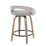 Grotto 24 Light Grey Swivel Counter Stools (Set of 2) 15 Grotto 24 Light Grey Swivel Counter Stools (Set of 2)