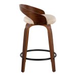 Grotto 24 Mid-Century Modern Cream Swivel Counter Stool (Set of 2) 19 Grotto 24 Mid-Century Modern Cream Swivel Counter Stool (Set of 2)