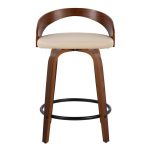 Grotto 24 Mid-Century Modern Cream Swivel Counter Stool (Set of 2) 22 Grotto 24 Mid-Century Modern Cream Swivel Counter Stool (Set of 2)