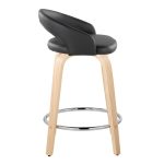 Grotto 24 Natural/Black Contemporary Swivel Counter Stools (Set of 2) 15 Grotto 24 Natural/Black Contemporary Swivel Counter Stools (Set of 2)