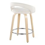 Grotto 24 White Velvet Contemporary Swivel Counter Stools (Set of 2) 16 Grotto 24 White Velvet Contemporary Swivel Counter Stools (Set of 2)