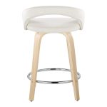 Grotto 24 White Velvet Contemporary Swivel Counter Stools (Set of 2) 17 Grotto 24 White Velvet Contemporary Swivel Counter Stools (Set of 2)
