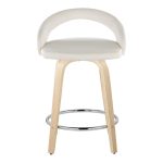 Grotto 24 White Velvet Contemporary Swivel Counter Stools (Set of 2) 18 Grotto 24 White Velvet Contemporary Swivel Counter Stools (Set of 2)