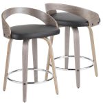 Grotto 25" Mid-Century Modern Swivel Counter Stools (Set of 2) 18 Grotto 25" Mid-Century Modern Swivel Counter Stools (Set of 2)