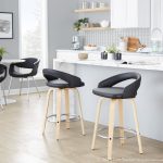 Grotto 26 Contemporary Black Faux Leather Swivel Stools (Set of 2) 11 Grotto 26 Contemporary Black Faux Leather Swivel Stools (Set of 2)