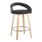 Grotto 26 Contemporary Black Faux Leather Swivel Stools (Set of 2) 14 Grotto 26 Contemporary Black Faux Leather Swivel Stools (Set of 2)