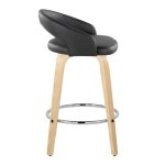Grotto 26 Contemporary Black Faux Leather Swivel Stools (Set of 2) 15 Grotto 26 Contemporary Black Faux Leather Swivel Stools (Set of 2)