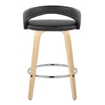 Grotto 26 Contemporary Black Faux Leather Swivel Stools (Set of 2) 17 Grotto 26 Contemporary Black Faux Leather Swivel Stools (Set of 2)