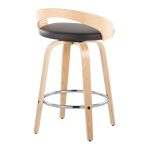 Grotto 26 Contemporary Brown Faux Leather Swivel Counter Stools (Set of 2) 19 Grotto 26 Contemporary Brown Faux Leather Swivel Counter Stools (Set of 2)