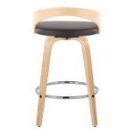 Grotto 26 Contemporary Brown Faux Leather Swivel Counter Stools (Set of 2) 20 Grotto 26 Contemporary Brown Faux Leather Swivel Counter Stools (Set of 2)