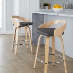 Grotto 26 Contemporary Grey Faux Leather Swivel Counter Stools (Set of 2) 13 Grotto 26 Contemporary Grey Faux Leather Swivel Counter Stools (Set of 2)