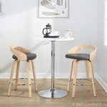 Grotto 26 Contemporary Grey Faux Leather Swivel Counter Stools (Set of 2) 14 Grotto 26 Contemporary Grey Faux Leather Swivel Counter Stools (Set of 2)
