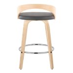 Grotto 26 Contemporary Grey Faux Leather Swivel Counter Stools (Set of 2) 20 Grotto 26 Contemporary Grey Faux Leather Swivel Counter Stools (Set of 2)