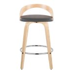 Grotto 26 Contemporary Grey Faux Leather Swivel Counter Stools (Set of 2) 21 Grotto 26 Contemporary Grey Faux Leather Swivel Counter Stools (Set of 2)