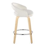 Grotto 26" Contemporary White Velvet Swivel Counter Stools (Set of 2) 11 Grotto 26" Contemporary White Velvet Swivel Counter Stools (Set of 2)