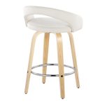 Grotto 26" Contemporary White Velvet Swivel Counter Stools (Set of 2) 12 Grotto 26" Contemporary White Velvet Swivel Counter Stools (Set of 2)