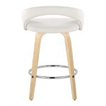 Grotto 26" Contemporary White Velvet Swivel Counter Stools (Set of 2) 13 Grotto 26" Contemporary White Velvet Swivel Counter Stools (Set of 2)