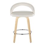 Grotto 26" Contemporary White Velvet Swivel Counter Stools (Set of 2) 14 Grotto 26" Contemporary White Velvet Swivel Counter Stools (Set of 2)