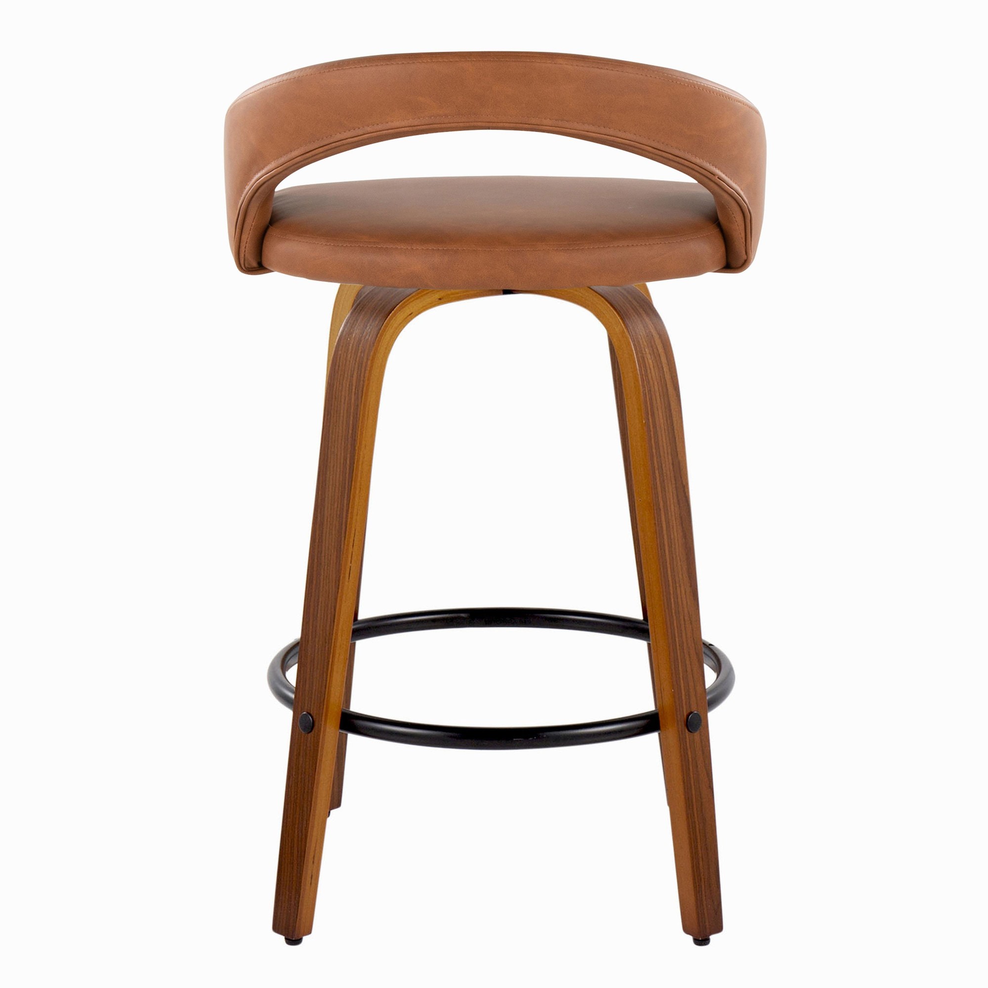 Grotto 26-Inch Contemporary Camel Swivel Counter Stools (Set of 2) 7 Grotto 26-Inch Contemporary Camel Swivel Counter Stools (Set of 2) - Image 7