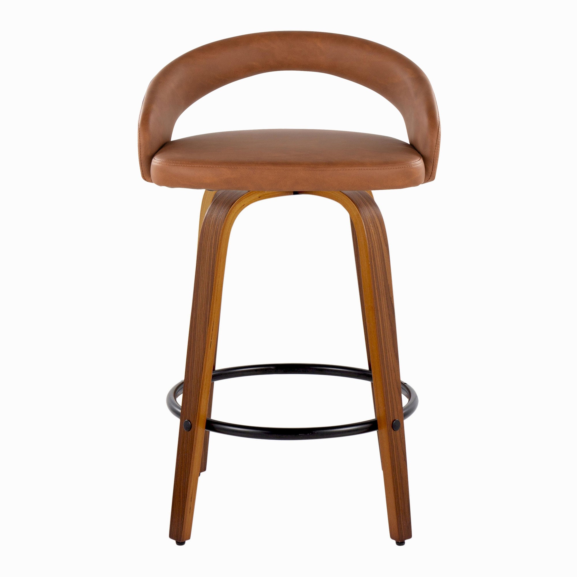 Grotto 26-Inch Contemporary Camel Swivel Counter Stools (Set of 2) 8 Grotto 26-Inch Contemporary Camel Swivel Counter Stools (Set of 2) - Image 8