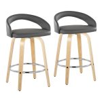 Grotto 26-Inch Contemporary Grey Swivel Counter Stools (Set of 2) 13 Grotto 26-Inch Contemporary Grey Swivel Counter Stools (Set of 2)