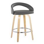 Grotto 26-Inch Contemporary Grey Swivel Counter Stools (Set of 2) 14 Grotto 26-Inch Contemporary Grey Swivel Counter Stools (Set of 2)