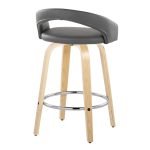 Grotto 26-Inch Contemporary Grey Swivel Counter Stools (Set of 2) 16 Grotto 26-Inch Contemporary Grey Swivel Counter Stools (Set of 2)