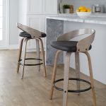 Grotto 26-Inch Contemporary Light Grey Swivel Counter Stools (Set of 2) 12 Grotto 26-Inch Contemporary Light Grey Swivel Counter Stools (Set of 2)