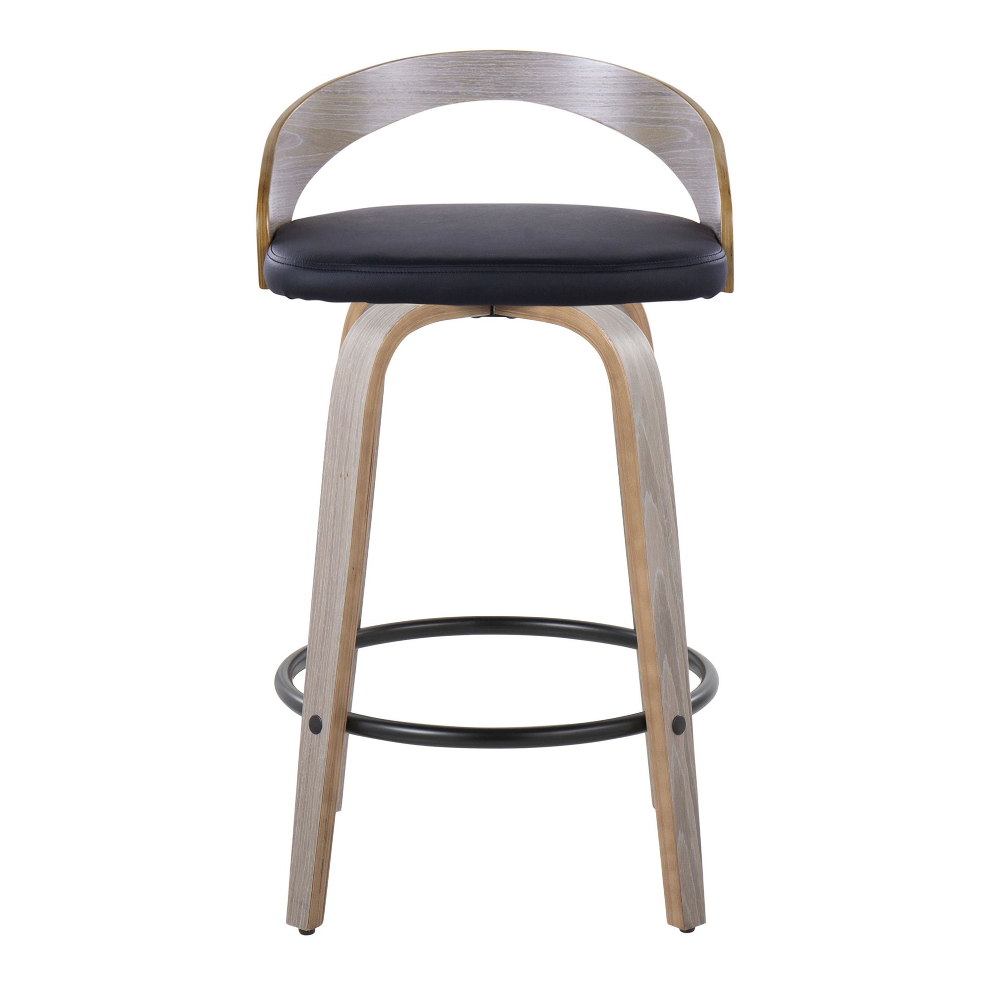 Grotto 26-Inch Contemporary Light Grey Swivel Counter Stools (Set of 2) 10 Grotto 26-Inch Contemporary Light Grey Swivel Counter Stools (Set of 2) - Image 10