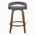 Grotto 26-Inch Contemporary Walnut Swivel Counter Stool (Set of 2) 17 Grotto 26-Inch Contemporary Walnut Swivel Counter Stool (Set of 2)