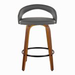 Grotto 26-Inch Contemporary Walnut Swivel Counter Stool (Set of 2) 18 Grotto 26-Inch Contemporary Walnut Swivel Counter Stool (Set of 2)