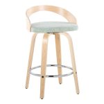 Grotto 26-Inch Light Green Contemporary Swivel Counter Stools (Set of 2) 17 Grotto 26-Inch Light Green Contemporary Swivel Counter Stools (Set of 2)