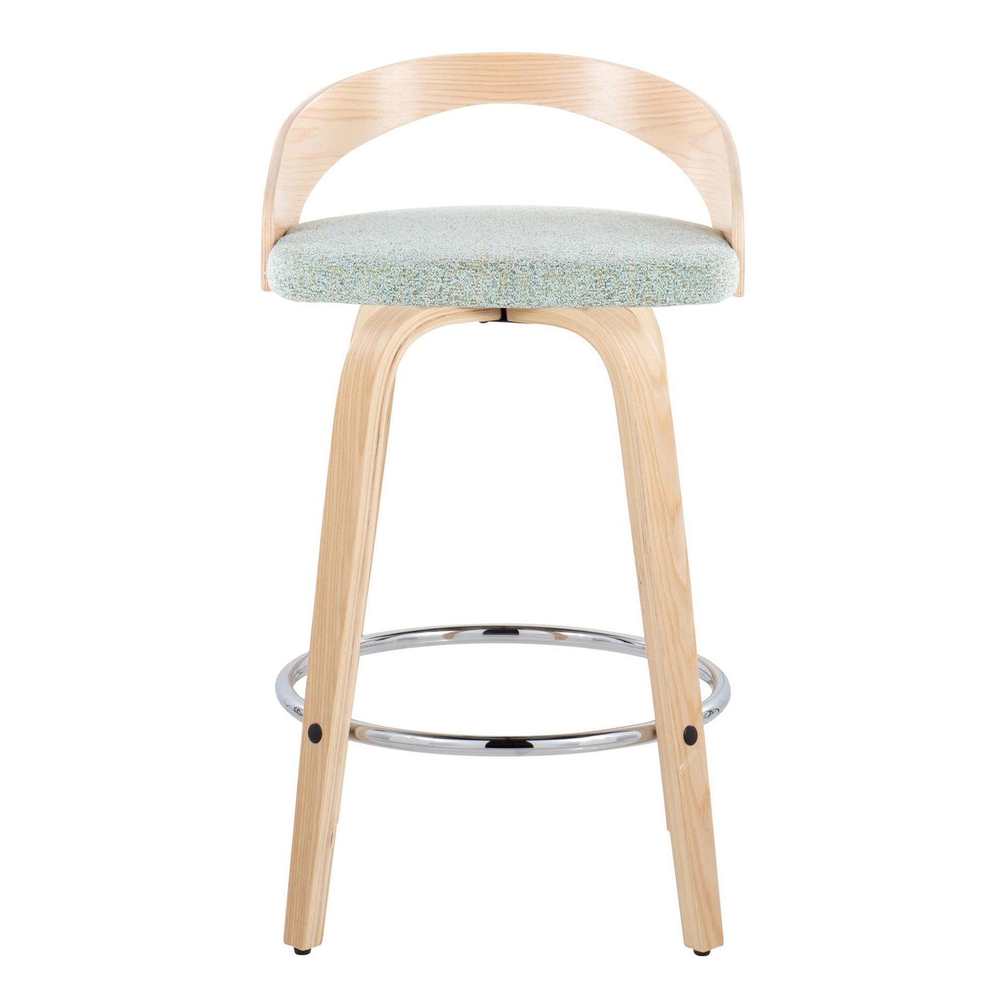 Grotto 26-Inch Light Green Contemporary Swivel Counter Stools (Set of 2) 10 Grotto 26-Inch Light Green Contemporary Swivel Counter Stools (Set of 2) - Image 10