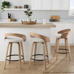 Grotto 26-Inch Oat Fabric Contemporary Swivel Counter Stools (Set of 2) 11 Grotto 26-Inch Oat Fabric Contemporary Swivel Counter Stools (Set of 2)