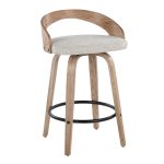 Grotto 26-Inch Oat Fabric Contemporary Swivel Counter Stools (Set of 2) 13 Grotto 26-Inch Oat Fabric Contemporary Swivel Counter Stools (Set of 2)