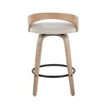 Grotto 26-Inch Oat Fabric Contemporary Swivel Counter Stools (Set of 2) 16 Grotto 26-Inch Oat Fabric Contemporary Swivel Counter Stools (Set of 2)