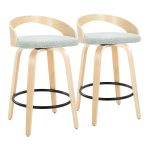 Grotto 26 Mid-Century Green Swivel Counter Stool (Set of 2) 13 Grotto 26 Mid-Century Green Swivel Counter Stool (Set of 2)