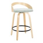 Grotto 26 Mid-Century Green Swivel Counter Stool (Set of 2) 14 Grotto 26 Mid-Century Green Swivel Counter Stool (Set of 2)