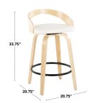 Grotto 26 Mid-Century Green Swivel Counter Stool (Set of 2) 19 Grotto 26 Mid-Century Green Swivel Counter Stool (Set of 2)