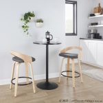 Grotto 26 Mid-Century Grey Swivel Counter Stools (Set of 2) 12 Grotto 26 Mid-Century Grey Swivel Counter Stools (Set of 2)